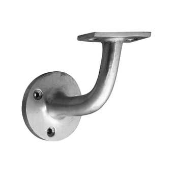 Solid Brass Handrail Bracket, Chrome Plated 65mm