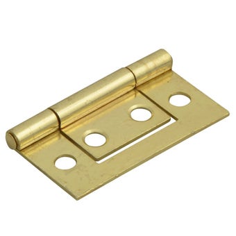 Brass Plated Flush Hinge 2"
