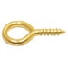14mm x 1mm Electro Brassed Picture Screw Eyes - (Each)