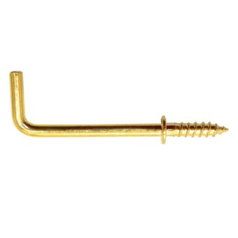 Brassed Shouldered Dresser Hooks 38mm – Pack of 10 I Lightweight Wall Hooks for Keys and Accessories