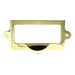 Card / Label Frame With Pull - Polished Brass