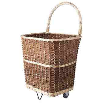 Mansion Willow Log Cart With Wheels