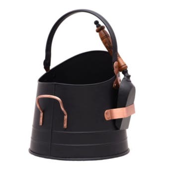 Castle Living Coal Bucket & Shovel Black & Antique Copper