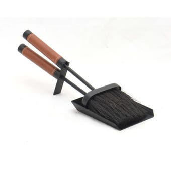 Castle Living Leather Hearth Tidy Black
