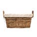 Castle Living Rectangle Rattan Log Basket With Wooden Handle
