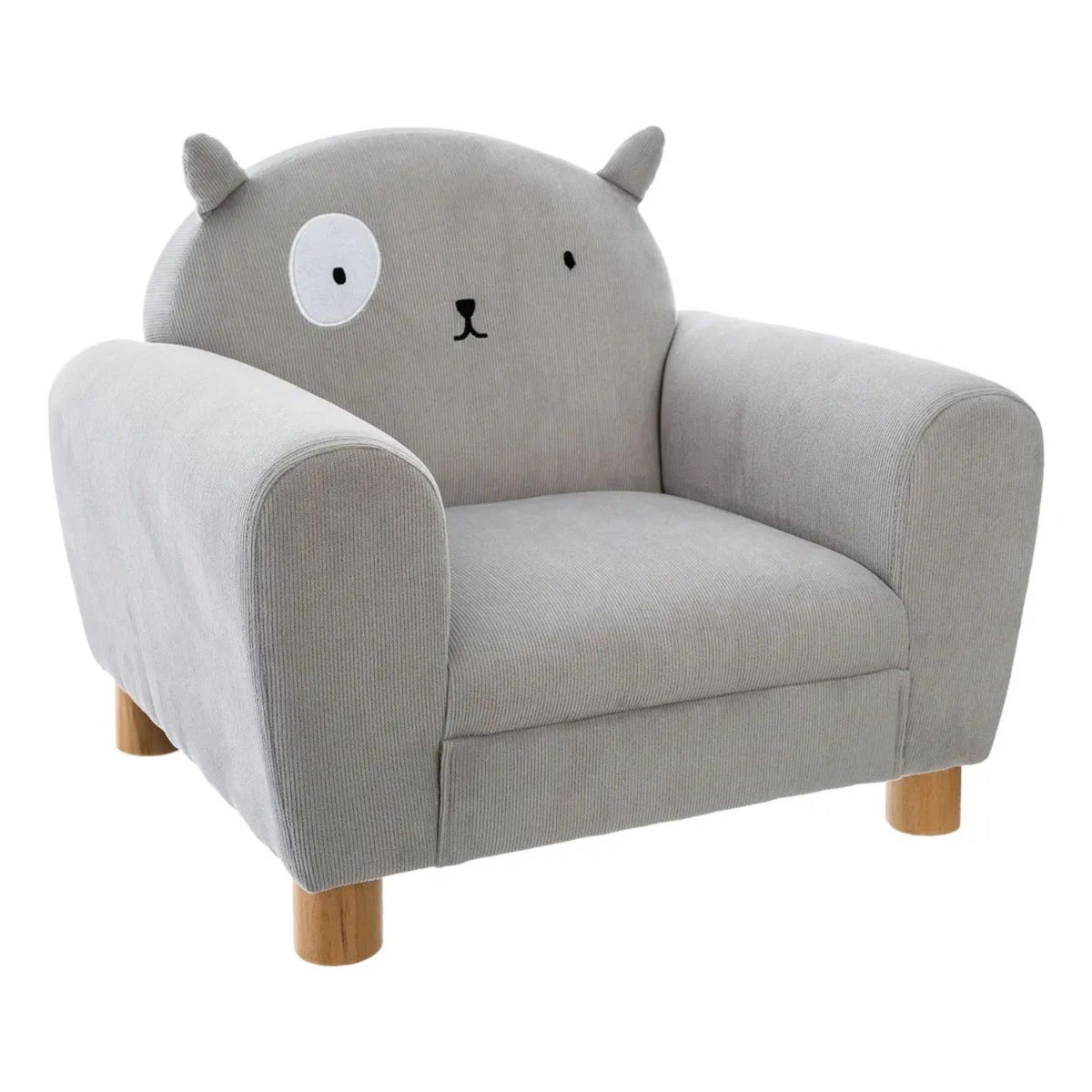 Cat Ears Kids Armchair - Grey 