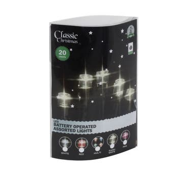Classic Christmas 20 LED Battery Operated Christmas Lights - Warm White
