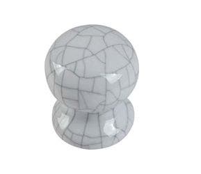 Ceramic Knob Cracked White
