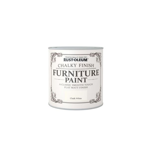 Rust-Oleum Chalky Finish Furniture Paint Chalk White 125ml