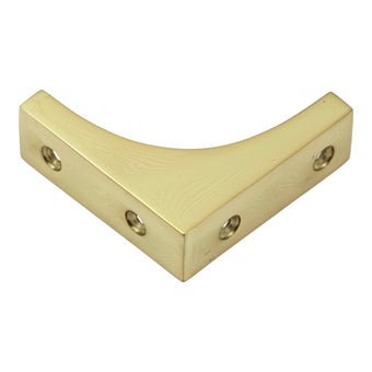 Chest Corner 50mm x 50mm x 17mm - Polished Brass