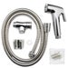 Chrome Handheld Spray Shower Set with 120cm Stainless Steel Hose and Wall Mount – Universal 12 Inch Connection for Bathroom or Bidet Use