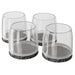Clear PVC Chair Leg Protectors 20-26mm - 4 Pack I Flexible Ferrules for Tables and Chairs