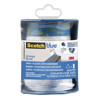 ScotchBlue Pre-Taped Painters Plastic Dispenser 61cm x 27m – Precision, Protection, and Performance in One Handy Tool
