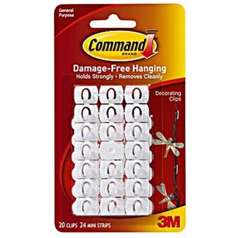 Command Decorating Clips (20 Clips, 24 Strips)