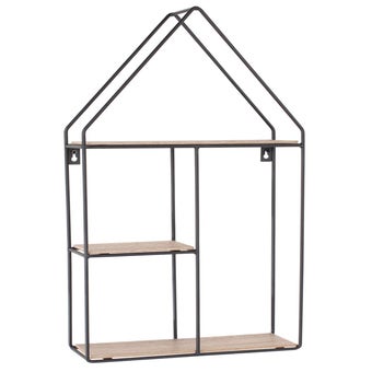Core Loft Wire House Shape Wall Shelf – Stylish & Functional Wall Storage