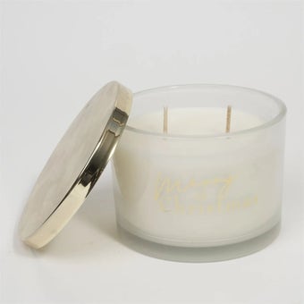 Cream Vanilla Candle with Lid