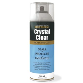 Rust-Oleum Crystal Clear Protective Top Coat Spray Paint Semi Gloss 400ml