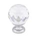 Crystal Kitchen Cabinet Drawer Knob With Chrome Base - 30mm