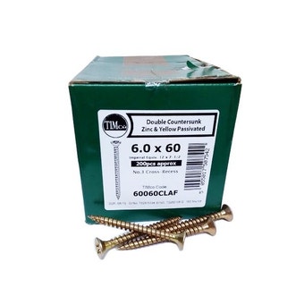 Timco Classic® ZYP Pozi Wood Screws 6.0 X 60mm - Box Of 200