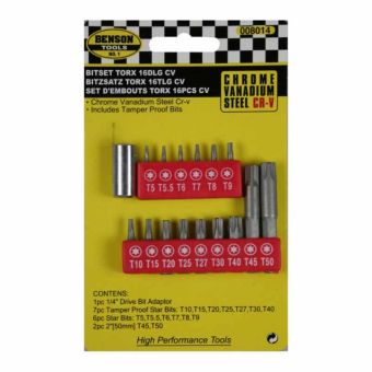 Hofftech 16pc Torx Bit Set