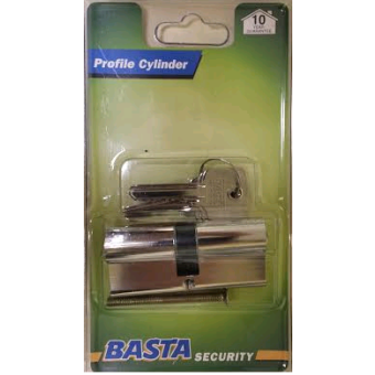Basta 70mm Profile Cylinder - Nickle