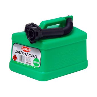 CarPlan Plastic Unleaded Petrol Can - Green 5L