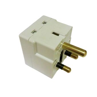 Round Pin Double Adaptor