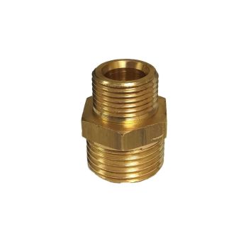 Brass 1/2" to 3/8" Reducing Nipple / Coupling