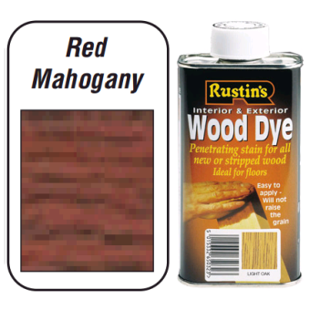 Rustins Wood Dye For Interior & Exterior - Red Mahogany 250ml