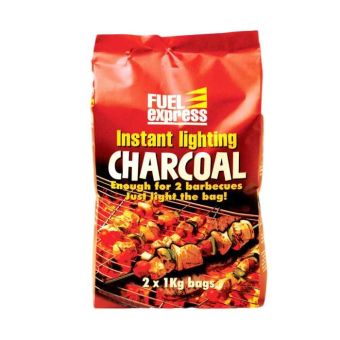 Fuel Express Instant Lighting Charcoal - 2x1Kg