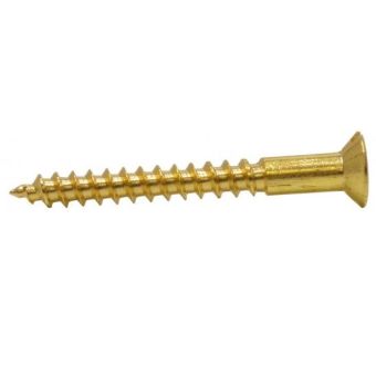 SC Slotted Brass Woodscrew with Countersunk Head - 1 1/4" x 6