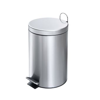 Chrome Pedal Bin 12L