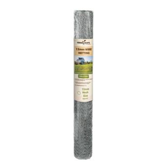 Grass Roots Galvanised Wire Netting - 10m X 0.6m X 13mm