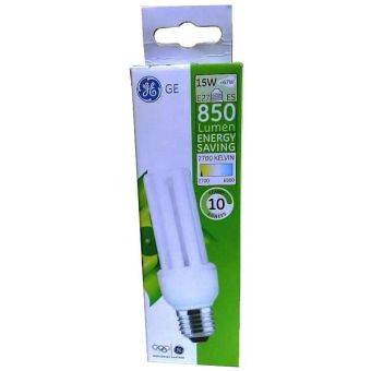 GE 15W (67W Equivalent) T3 Mini Stick Screw Cap Fitting E27/ ES Light Bulb