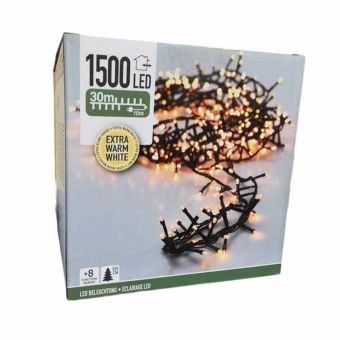 Extra Warm White 1500 LED 8 Function Memory Decoration Lights