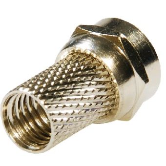 Satellite Plug/Twist-on F-Connectors - 2 Pack