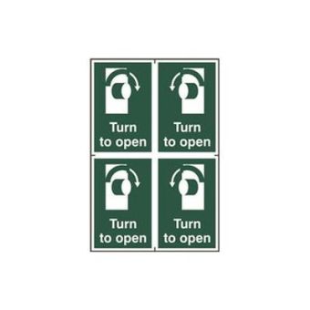 Turn to open - PVC Sign (200 x 300mm)