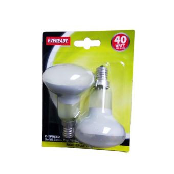 Eveready 40w R50 Diffused Reflector Small Screw In (E14) Lightbulb - Pack of 2