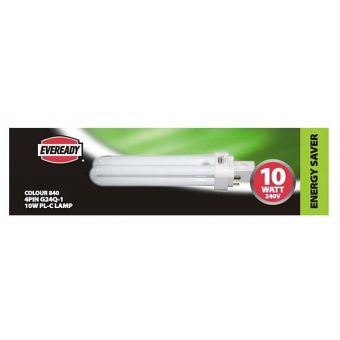 Eveready 10W PL-C CFL 4-Pin (G24Q-1) Light Bulb
