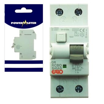 Powermaster 40 Amp RCBO Circuit Breaker