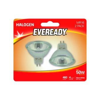 Eveready 43W Halogen GU5.3 MR16 Spot Light Bulbs - Pack Of 2