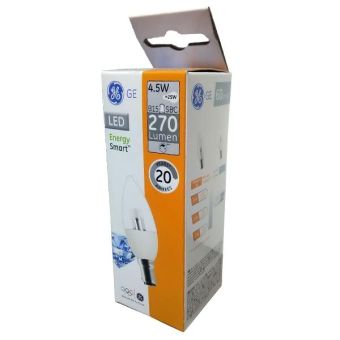 GE 4.5W LED Energy Smart™ Dimmable Clear Candle SBC / B15 Light Bulb