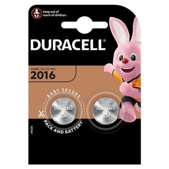 Duracell CR2016 3V Lithium Coin Battery - Pack Of 2