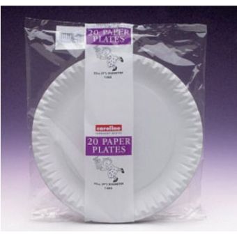 Caroline White Paper Plates (20) 9" - 23cm