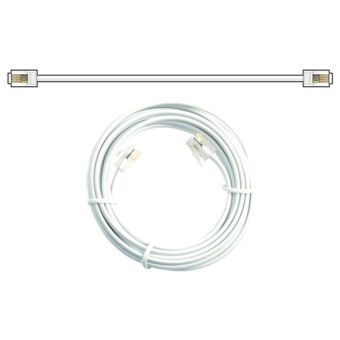 RJ11 Modular lead / Telephone - 20m White