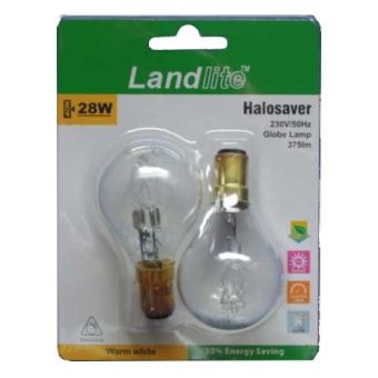 Landlite 28w SBC Globe Lamp - Pack of 2