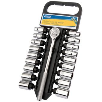 19pc Socket Set 1/2in Drive
