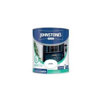Johnstones Exterior Satin Paint - White 750ml