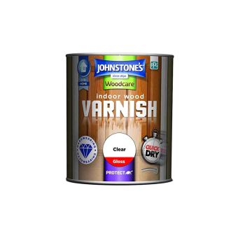 Johnstones Woodcare Indoor Wood Varnish - Clear Gloss 750ml