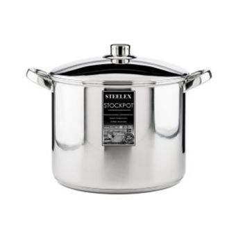 Steelex Stockpot With Steel Lid - 26cm